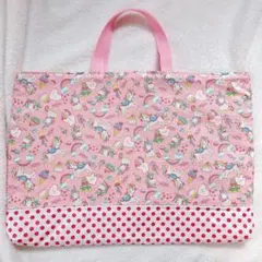 お昼寝布団かばん ハンドメイド ユニコーン ピンク ゆめかわ