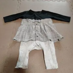 ♡リボン付き重ね着風ロンパース♡　80cm