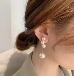 ピアス パール オルチャン 韓国 おしゃれ パーティー 可愛い ロング 華やか