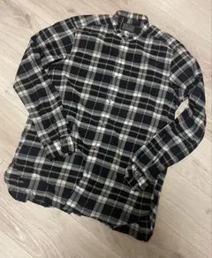 BLUE WORK 長袖シャツ 黒白チェックのサムネイル