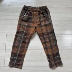 ブリーズ　チェック柄長ズボン 120cm