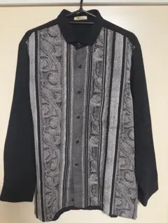 古着　ペイズリー柄 長袖シャツ Mサイズ