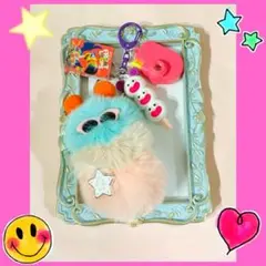 ☆カラフルファー　キャラクター　ユニーク　じゃらじゃら　キーホルダー☆