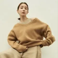 MINAMI TANAKA×CLANE V NECK KNIT TOPS 2