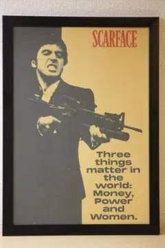 スカーフェイス　Scarface　ポスター　額付き