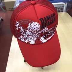 赤いドラゴンデザイン メッシュキャップ