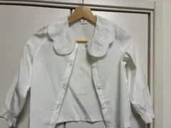 6Y 刺繍付きホワイト長袖シャツ