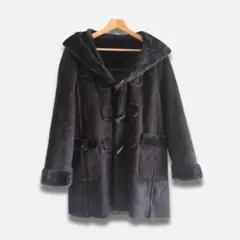 美品　wood&pecker　ムートン　ダッフルコート　裏ボア　ブラック　38