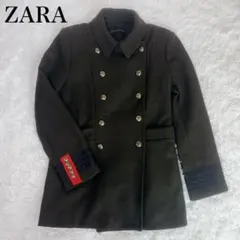 【希少✨】ZARA　MANTECO　ナポレオンジャケット　ダブル　銀ボタン　黒 新品 ZARA ジャケット ダブルボタン ナポレオンコート ZARA ダブル
