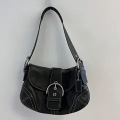 Coach mini soho ワンショルダーバッグ オールレザー ブラック - メルカリ
