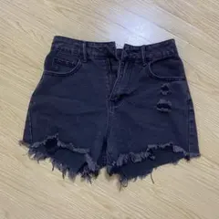 【新品未着用】SHEINダークグレー デニムショートパンツ