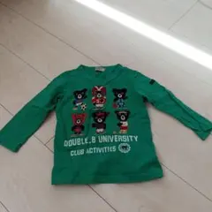 中古品　Mikihouse　DOUBLE.B グリーン Tシャツ 90センチ