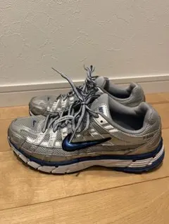 Nike E-6000 シルバー/ブルー スニーカー