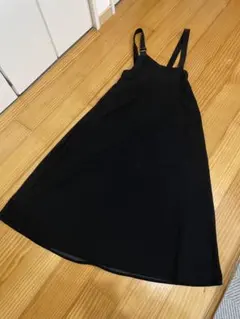 ブラックアシンメサロペット・オーバーオール