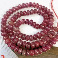 こ*♪様 サービス品＊天然石ビーズ＊大粒ルビー＊プレーンボタン１連a69