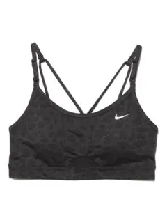 NIKE DF GLTR STRPY ヒョウ柄 レオパード 黒 M スポーツブラ