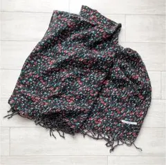 ローリーズファーム 花柄 ストール 黒
