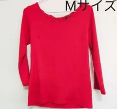 トップス　イング　赤　七分袖