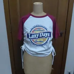 OLIVE des OLIVE ドローストリング Tシャツ ボルドー