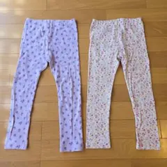 ユニクロ UNIQLO 花柄 ロングパンツ 2枚110cm