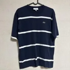 LACOSTE ボーダー ニット Tシャツ ネイビー