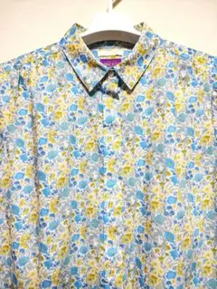 【アマカ】リバティFlorence May 半袖シャツ　タナローンのサムネイル