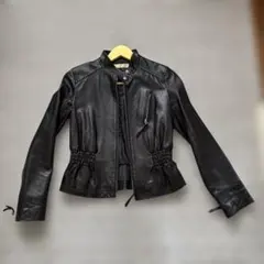 羊革軽いNATURAL BEAUTY BASIC ブラックライダースジャケット