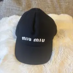 miumiu ベロア ベースボールキャップ 黒 - メルカリ