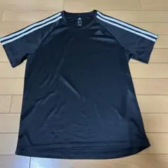USEDアディダス半袖シャツKIDS L トレシャツadidasブラック