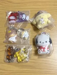 サンリオ　なかよしドロップチャーム　ふわわフロッキーマスコット　5個セット