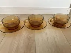 アデリア　レトロ　ガラスカップ&ソーサー