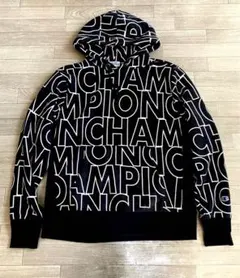 ☆レア☆Champion☆リバースウィーブロゴ総柄ブラックLサイズ☆美品☆