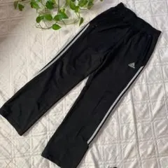 adidas アディダス　ブラック ジャージパンツ　ワイド　ストレート S