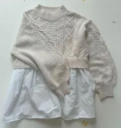 ショートケーブルドッキングニット