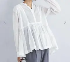 グリーンレーベルリラクシング　全方位映えブラウス　ホワイト