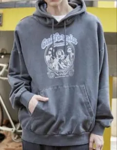 WEGO ピグメントグラフィックプルパーカー M