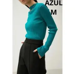 AZUL by moussy ニット ブルーグリーン M アズールバイマウジーのサムネイル