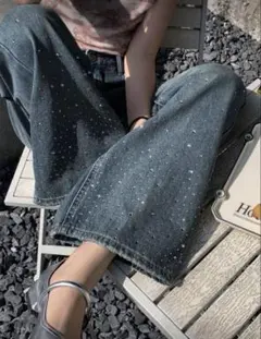 SHEIN ワイドレッグジーンズ S