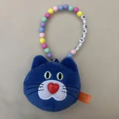 mojojojo 青 猫 マスコット ビーズチャーム