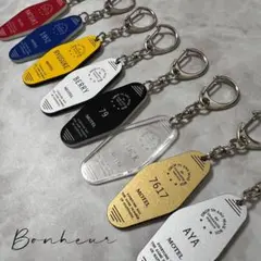【名入れキーホルダー】 ★ MOTEL KEY RING ★モーテルキーホルダー