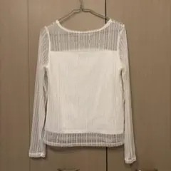 earth music&ecology レースドッキングボートネックプルオーバー