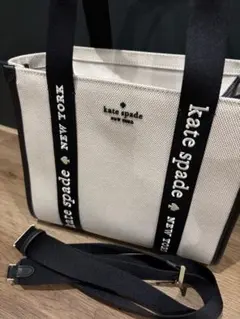 ケイトスペード kate spade キャンバス スモールトート ベージュ