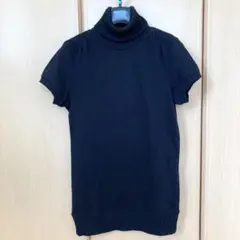 ZARA TRAFALUC タートル　カットソー　黒　半袖　Lサイズ