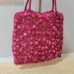 美品✨　 ANTEPRIMA　アンテプリマ 　ワイヤー　ハンドバッグ　ピンク　花