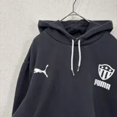 プーマ　パーカー　ロゴ　ブラック　アメリカ古着　L 3597