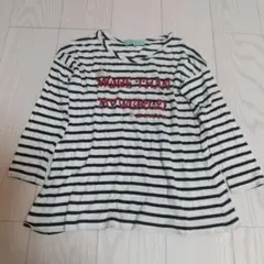 ナルミヤ・リンジー・ボーダーTシャツ・七分袖・S(140㎝)・ヘアポニー♪のサムネイル