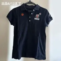 パーリーゲイツ スヌーピー ゴルフ 半袖ポロシャツ サイズ2 ネイビー