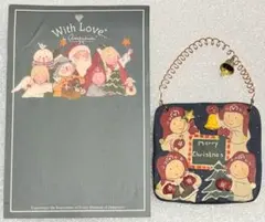 クリスマスオーナメント 飾り 陶器 焼き物 ワイヤーフック 鈴付き ビンテージ