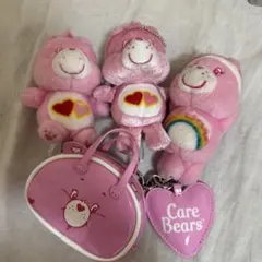 ケアベア ピンク チアベア ラブアロットベア ぬいぐるみキーホルダー