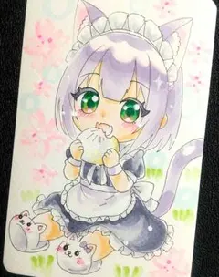 バ*ー様 ♢猫耳ちゃん♢手描き♢イラスト♢オリキャラ♢